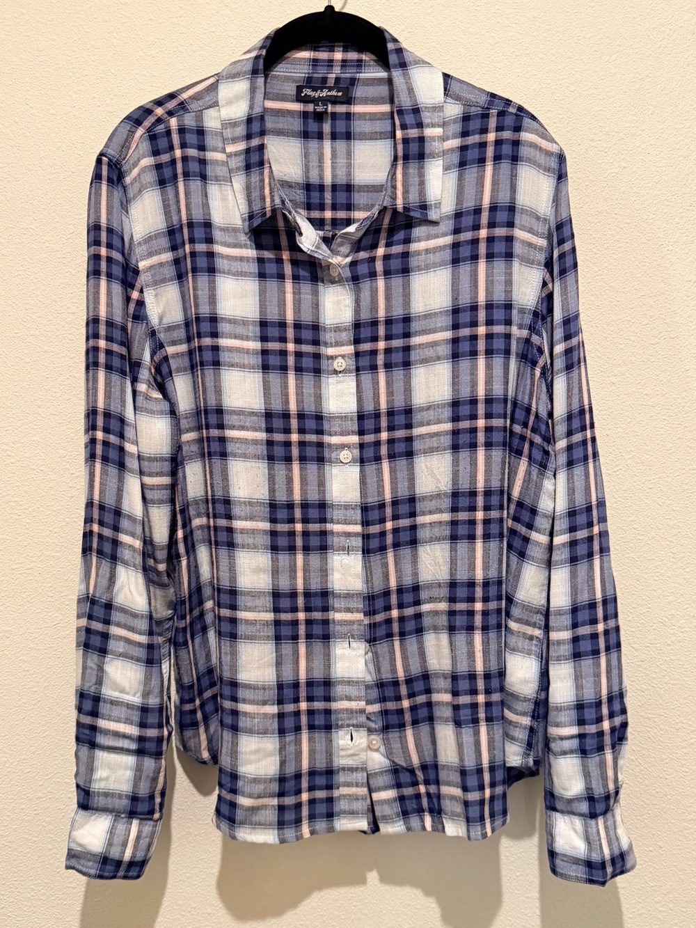 Flag & Anthem | Plaid Button-Down Shirt - Blue & Pink